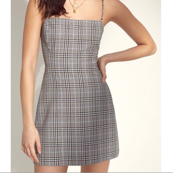Aritzia Dresses | Wilfred Check/Plaid Mini Dress - Aritzia | Color: Black/Gray | Size: 0 | Carolynrosa's Closet